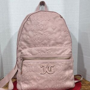 Juicy Couture Blush Quilted Logo Backpack
